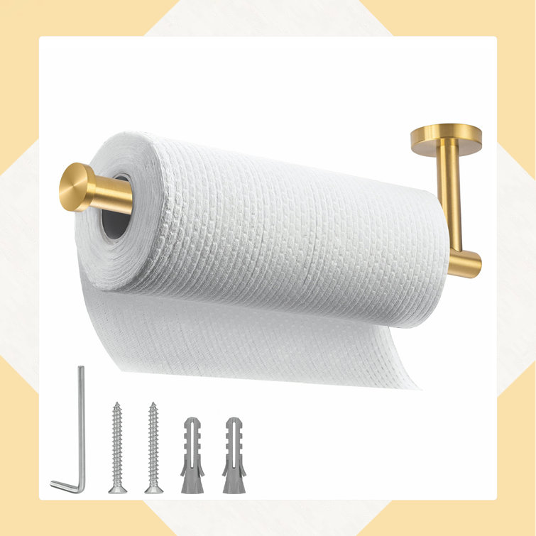 Brushed gold outlet paper towel holder